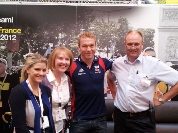  Cycle-SOS team meet Sir Chris Hoy at the Cycle Show Trade Day 27/09/12