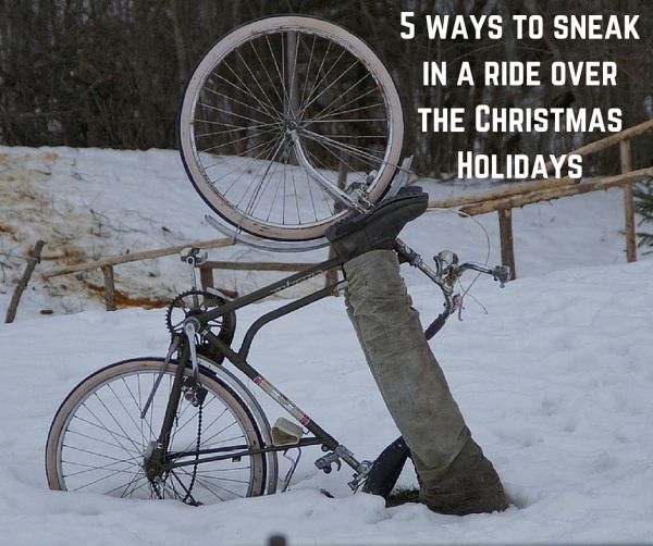 A blog banner for cycling at the holidays