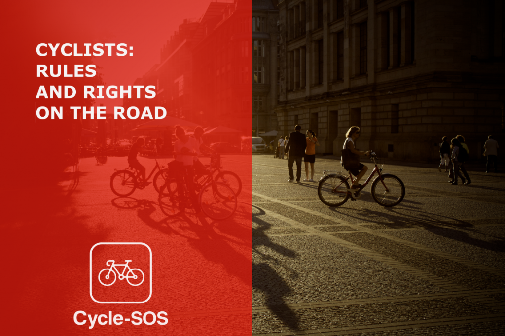 A header image that says 'Cyclists rules and rights on the road'