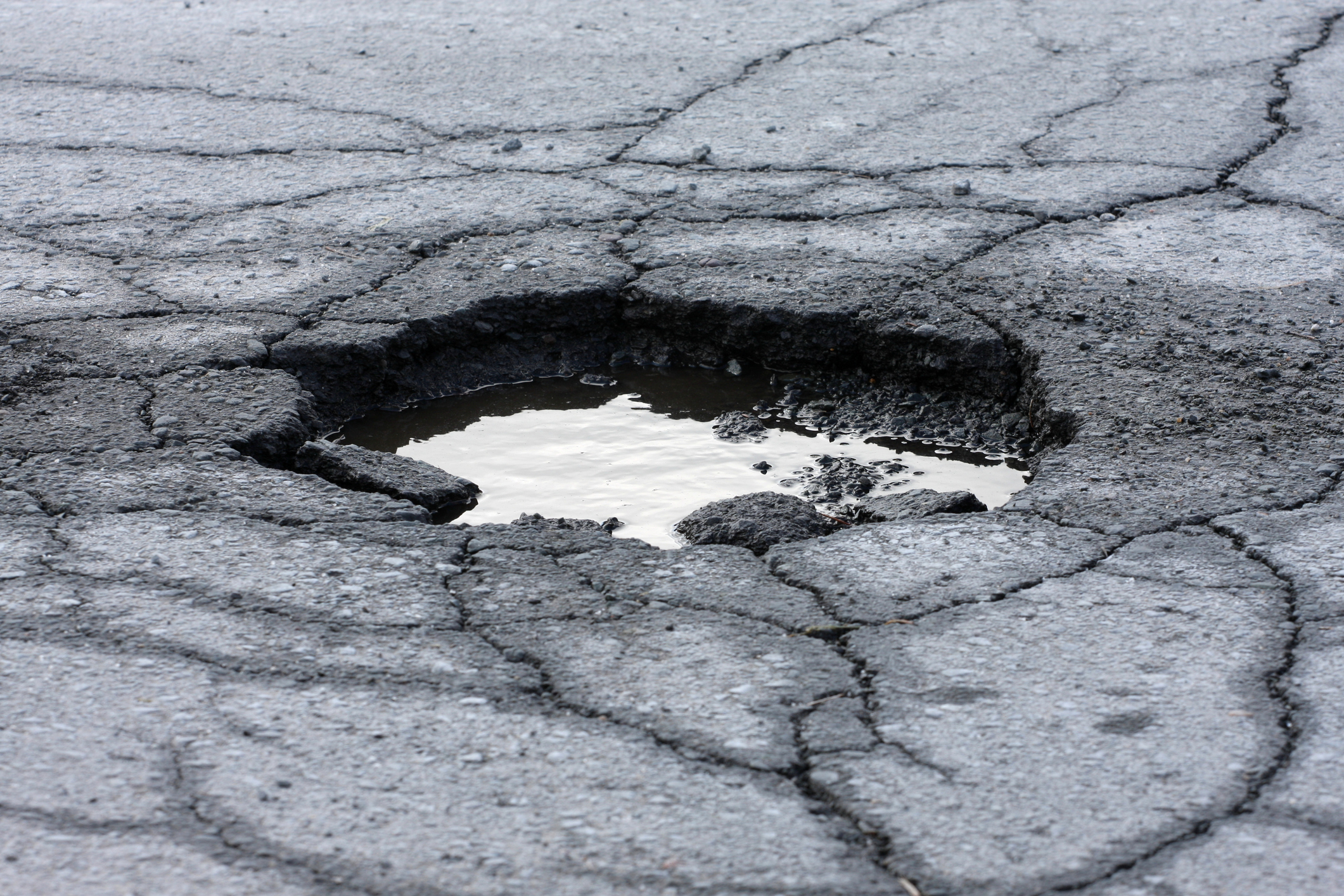 A deep pot hole.