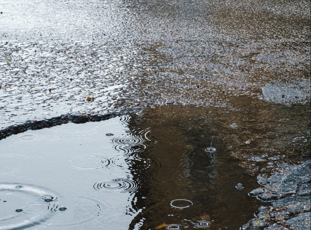 A pothole that could cause a nasty cycling accident.