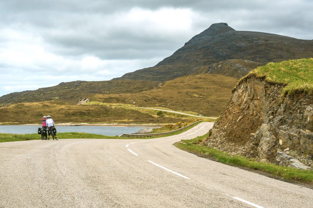 A couple on a cycling staycation.