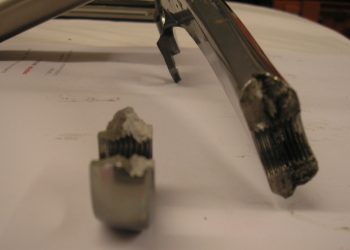 A failed bike component.