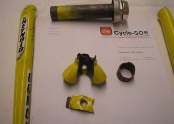 A bike component that failed because of welding issues.