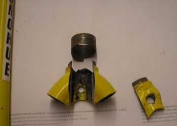 A bike component that failed because of welding issues.